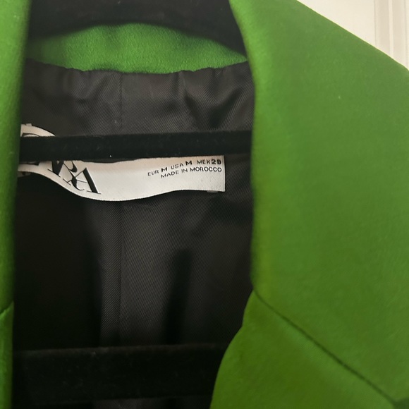 Green sleeveless blazer mini dress belted - Picture 3 of 3